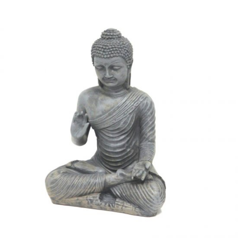 Buddha sitzend, grau